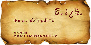 Bures Árpád névjegykártya