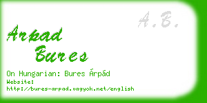 arpad bures business card