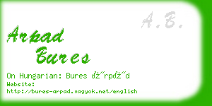 arpad bures business card